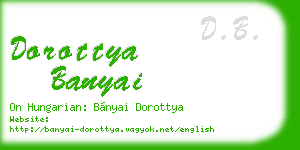dorottya banyai business card