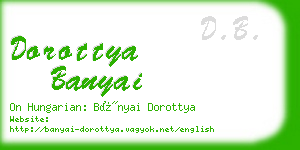 dorottya banyai business card